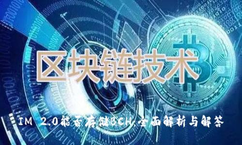 IM 2.0能否存储BCH：全面解析与解答